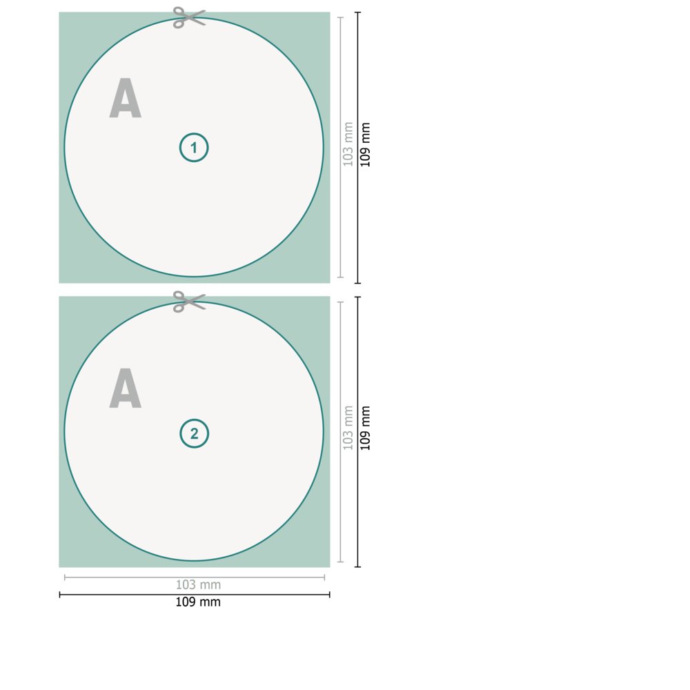 Set di 3 specchi rotondi dorati D20 24 D29cm
