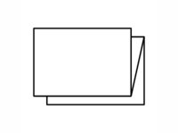 Carta intestata in carta con stampa su un lato e piega a zig zag.