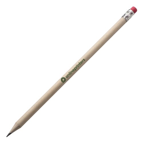 Matita in legno marrone con gomma.