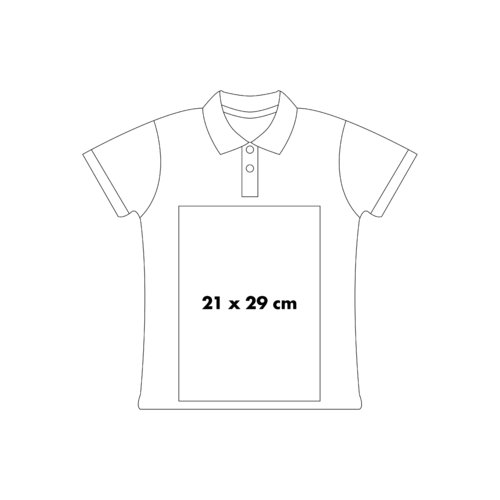 Polo in cotone con abbottonatura corta.