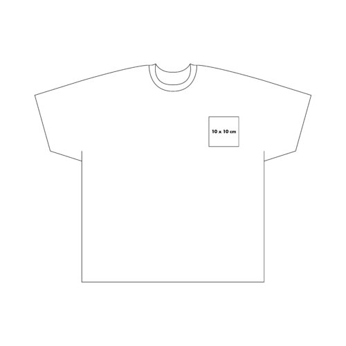 T-shirt bianca in cotone con scollo rotondo.