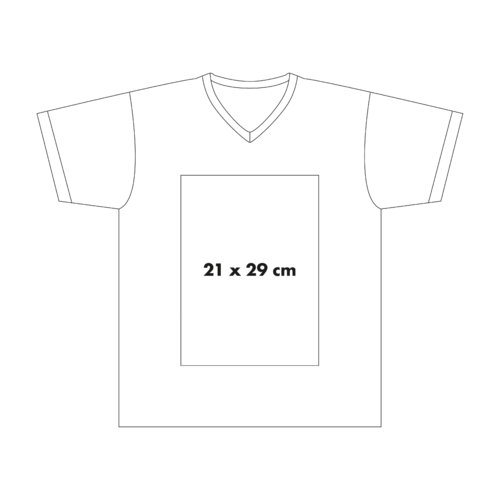 T-shirt in cotone con scollo a V e maniche corte.