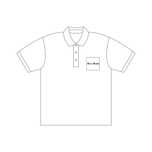 Polo in cotone con abbottonatura e maniche corte.