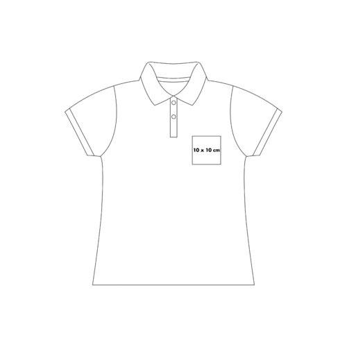 Polo in cotone da donna con maniche corte e abbottonatura.
