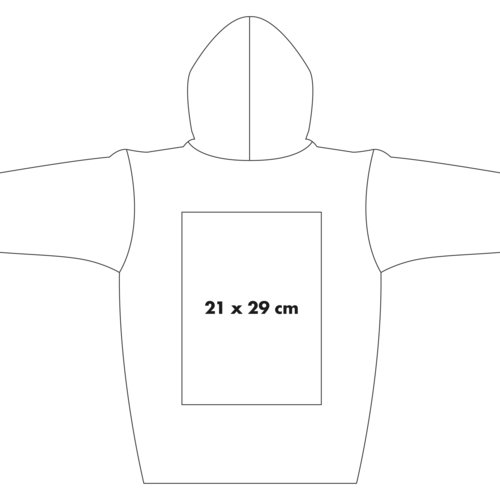 Giacca di felpa con cappuccio e zip integrale.