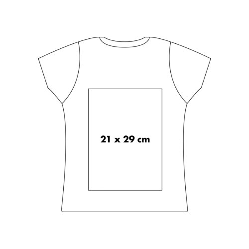 T-shirt in cotone con maniche corte e taglio femminile.