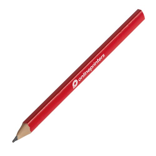 Matita da carpentiere rossa in legno, non temperata.