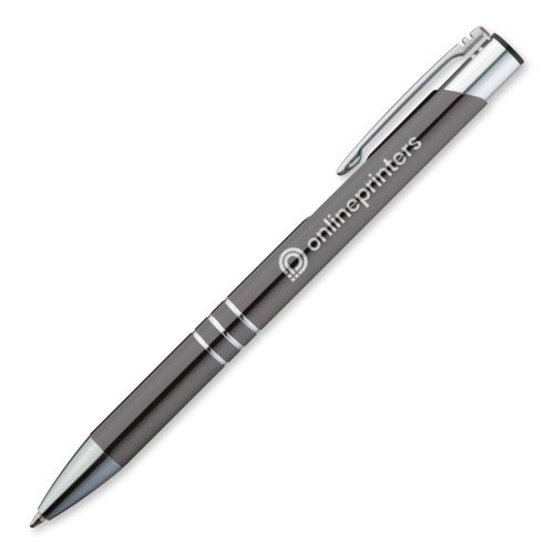 Penna a sfera in metallo antracite con clip.
