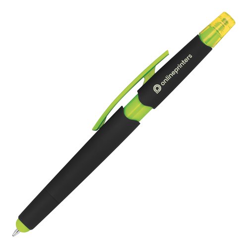 Penna a sfera bicolore con funzione touch e clip.