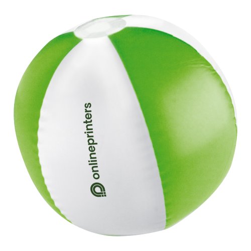 Palla da spiaggia in plastica verde mela, multicolore.