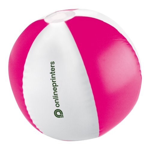 Palla da spiaggia in plastica rosa.