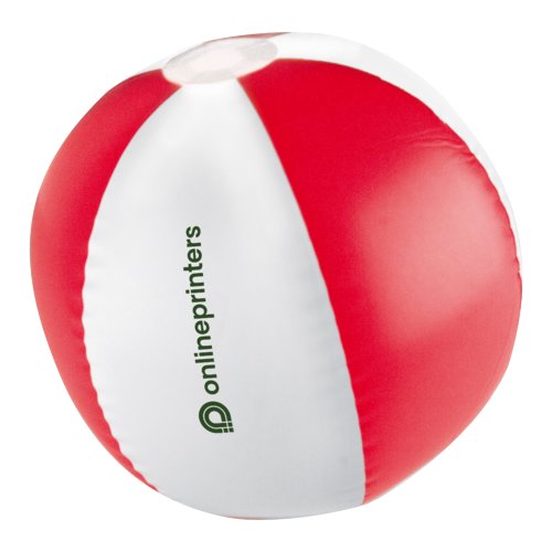 Pallone da spiaggia in plastica rosso e bianco, multicolore.