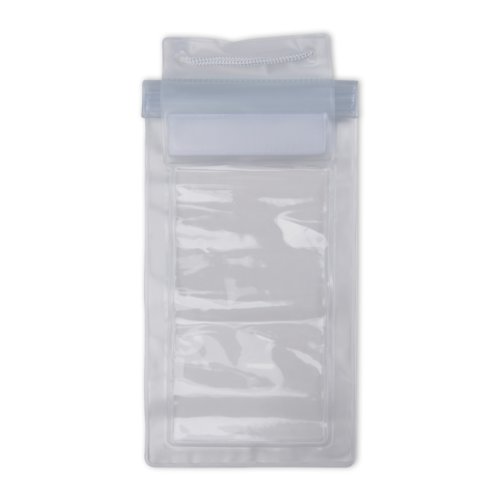 Custodia per cellulare trasparente in plastica con motivo.