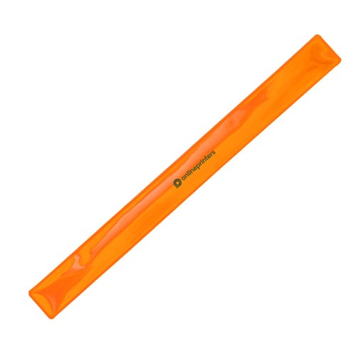 Braccialetto arancione in plastica a scatto con propriet riflettenti.