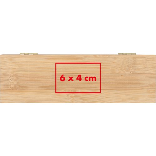 Scatola in legno per bustine di t con coperchio e scomparti.