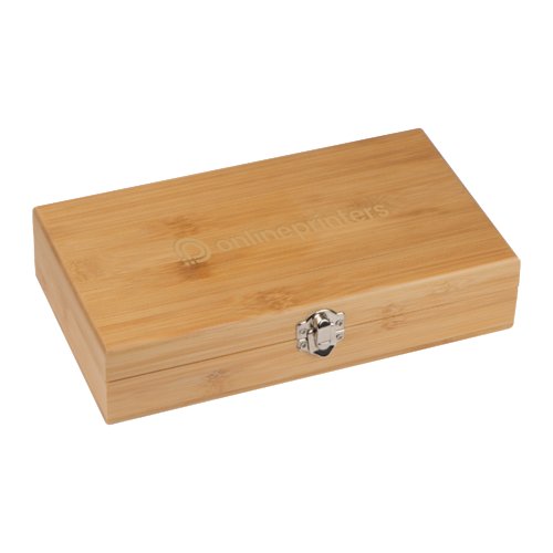 Scatola di vino in legno con chiusura.
