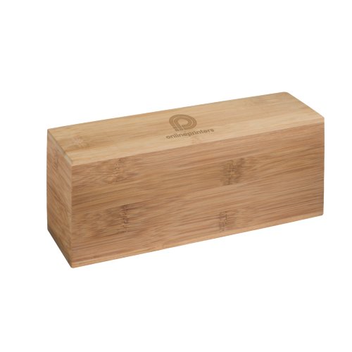 Scatola da t in legno marrone con coperchio.