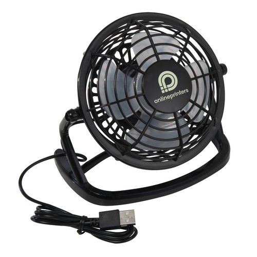 Ventilatore nero con connessione USB.