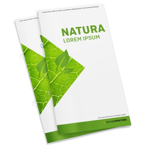 Riviste punto metallico in carta ecologica/naturale, verticale, DL 1