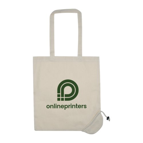 Borsa in cotone naturale con coulisse.