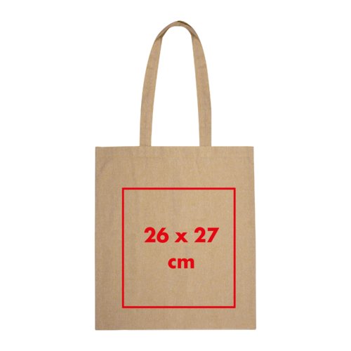 Borsa in cotone riciclato con manici.