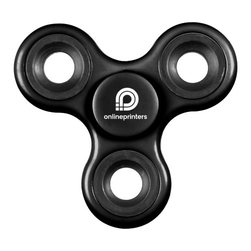 Fidget spinner nero a tre braccia.
