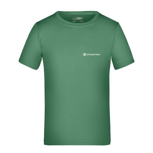 T-shirt sportiva verde per bambini.