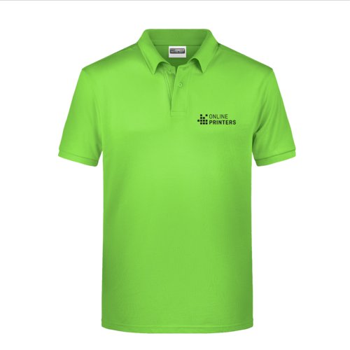 Polo in cotone verde mela da uomo a maniche corte.