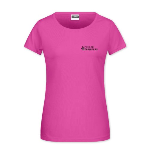 T-shirt rosa da donna in cotone a maniche corte.