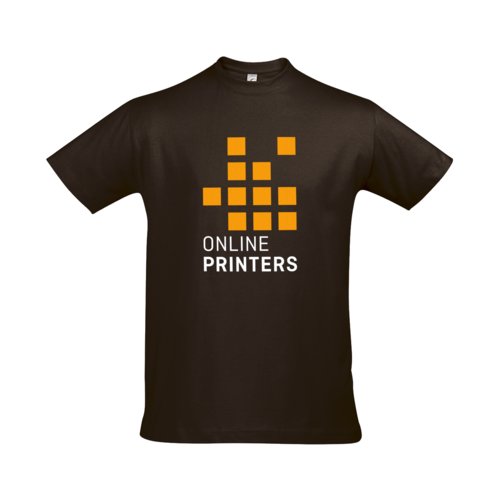 T-shirt marrone in cotone da uomo a maniche corte.