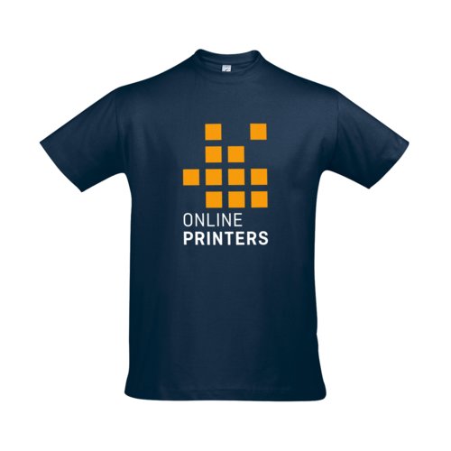 T-shirt blu navy in cotone da uomo con maniche corte.