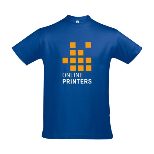T-shirt in cotone blu royal da uomo a maniche corte.