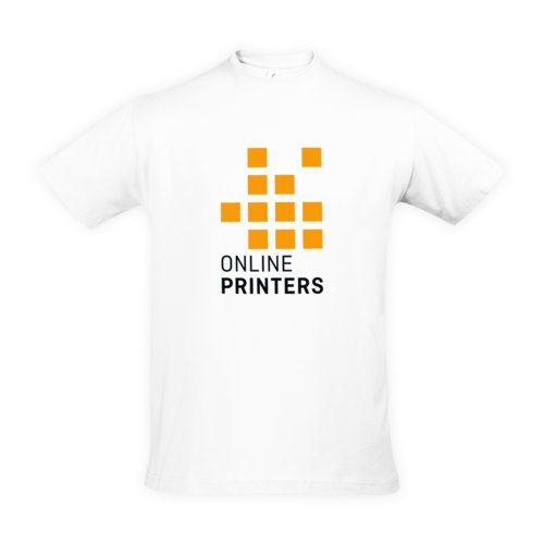 T-shirt bianca in cotone da uomo a maniche corte.