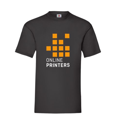 T-shirt nera in cotone da uomo a maniche corte.