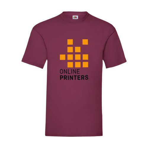 T-shirt bordeaux in cotone a maniche corte.