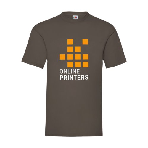 T-shirt marrone in cotone da uomo a maniche corte.