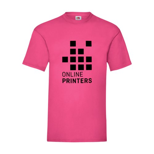 T-shirt in cotone fucsia da uomo a maniche corte.