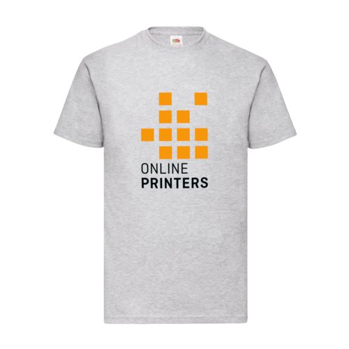 T-shirt da uomo in cotone grigio mlange a maniche corte.