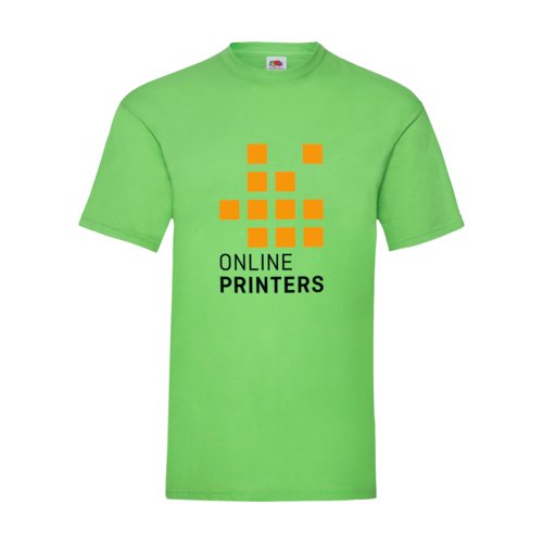 T-shirt da uomo in cotone verde mela a maniche corte.