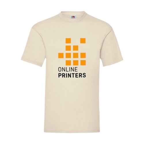 T-shirt beige in cotone da uomo a maniche corte.