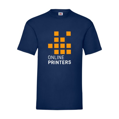 T-shirt in cotone blu navy da uomo a maniche corte.