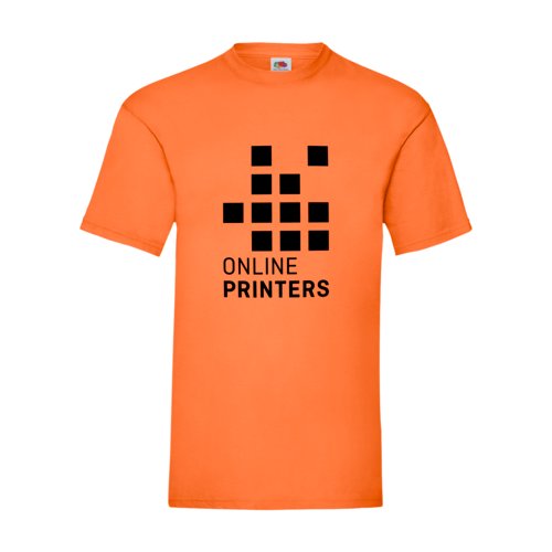 T-shirt arancione in cotone da uomo a maniche corte.