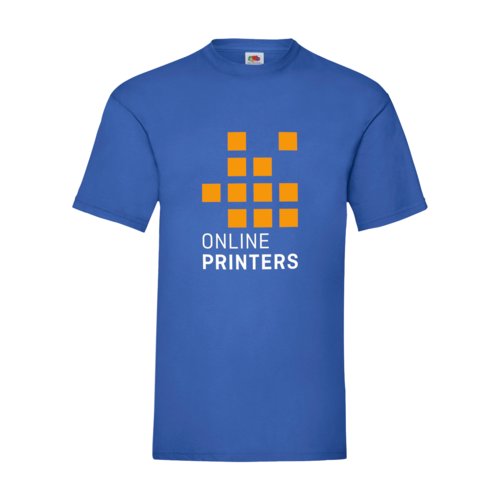 T-shirt in cotone blu royal da uomo a maniche corte.