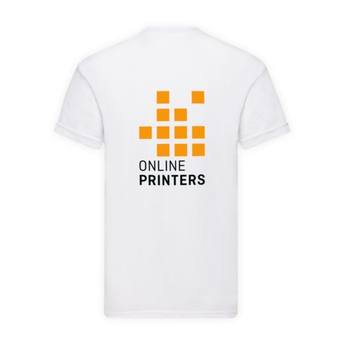 T-shirt bianca in cotone da uomo a maniche corte.
