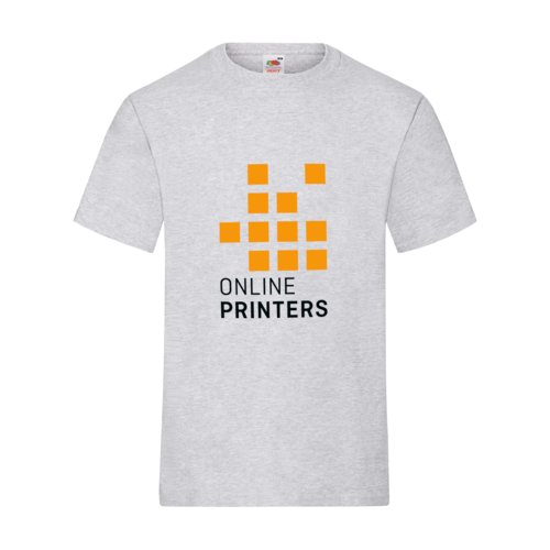 T-shirt in cotone grigio mlange da uomo a maniche corte.