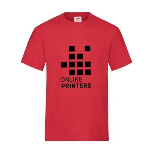 T-shirt rossa in cotone da uomo a maniche corte.