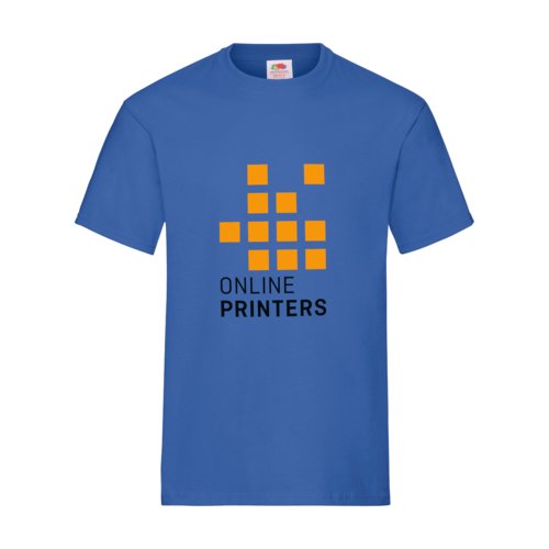 T-shirt in cotone blu royal da uomo con maniche corte.
