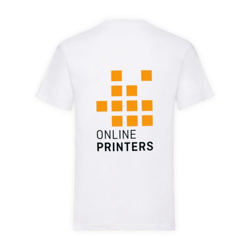 T-shirt bianca in cotone da uomo a maniche corte.
