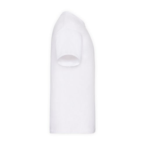 T-shirt bianca in cotone da uomo a maniche corte.