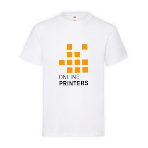 T-shirt bianca in cotone da uomo con maniche corte.